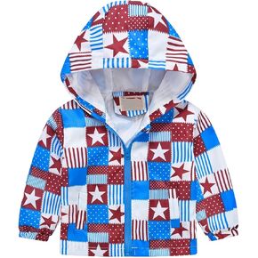 Toddler Boys Raincoat Waterproof Lightweight Kids Rain Poncho Jacket Windbreaker Outwear Coat for Baby Girls