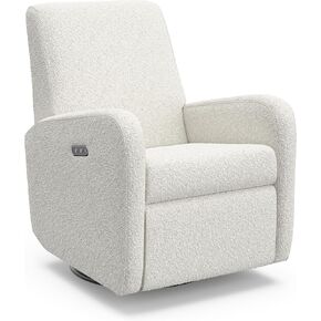 Graco Bellwood Power Recliner Swivel Glider (Dune Basketweave) – Electronic Power Recliner for Nursery, Includes Dual-USB Charging Port for USB-A & USB-C, Glider Rocking Chair with Full Recline in Kuwait