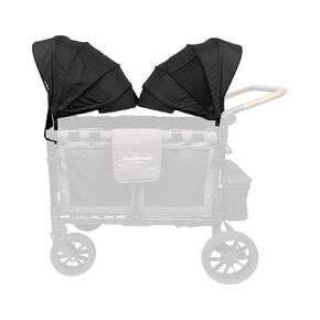 WONDERFOLD Retractable Stroller Canopy Featuring a Peek-a-Boo Window, Optional Visor for Extra Sun Protection, and Side Mesh Panels for Additional Airflow (Fits Only W4 Series, Two Pack)