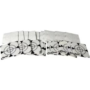 Pack of 100, Size 60 x 60 mm, 20, 30, 40, 50 mm, Reflector Film for Total Station Surveying, Geography, White Triangle Sheet, Reflective Sticker (50 x 50 mm)