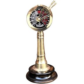 Nautical Ship Engine Room Telegraph Brass Finish Decorative Maritime Display Piece 18 Inches