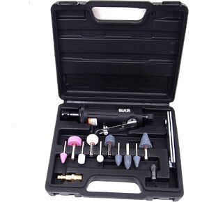 SLAIR 16PC Air Straight Die Grinder Kit 1/4" Inlet 1/4" 1/8" Collets XQ-T02