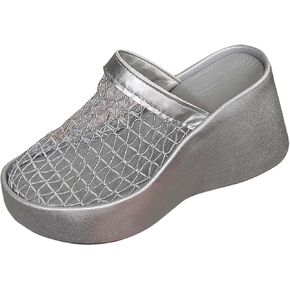 Platforms Wedges for Women Colse Toe Hollow Out Fishnet Mesh Sandals Arch Support Indoor Outdoor Beach Walking Standing