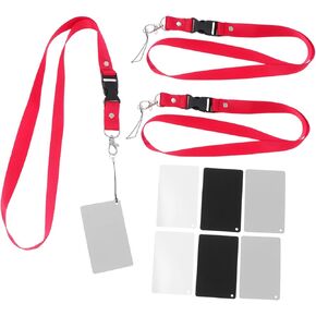 POPETPOP 9pieces Photography Accessories with Lanyard for Custom Calibration Exposure Checker Card for Camera Video Portable Essential Color Reference