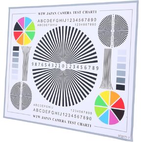 Uonlytech Lens Test Chart Security Camera Lens Test Chart Focus Alignment Tool Color Wheel Chart CCTV Installation Calibration Card for Indoor and Outdoor Monitoring