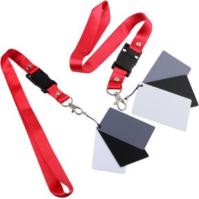 Cards 2pcs Black White Gray Calibration Card Set Scratch-Resistant for Camera Exposure