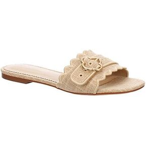 Michael By Michael Shannon Corali - Women's Open Square Toe One-Band Flat Slide Sandals