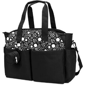 Diaper Bag Tote,Large Capacity Waterproof Nappy Changing Bag Satchel Messenger Bag Travel Mommy Bag