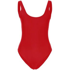 Red Bikini Women Solid Color Slimming Drawstring High Waist Swimsuit Swimsuit Top Beach Gifts for Women Vacation