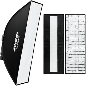 Profoto Clic 1x3-Feet Lightweight Portable Softbox Bundle with Clic Softgrid 1x3 with Hook-and-Loop Fastener and Stripmask for Creating Narrow Highlight (3 Items)