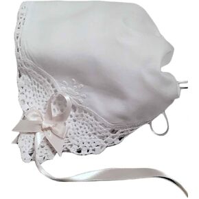 Angel Lace Christening Handkerchief Bonnet