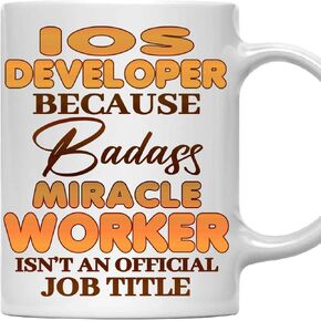 Mobile Application Developer Mug - Gift For Mobile Application Developer - 11oz White Ceramic Coffee Mug for Office, Coworkers, Retired, Retirement, Birthday, Thanksgiving, Christmas