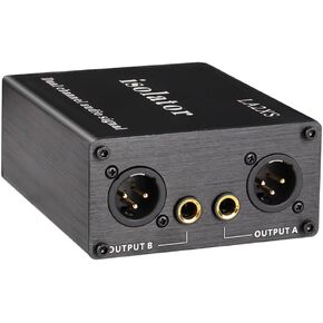 1 PCS LA2XS Audio Isolator Noise Reduction Filter Eliminates Current Noise Dual-Channel 6.5 XLR Mixer Audio Isolators