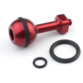 Aluminum 1/4 Inch Screw Ball Adaptor Mount Tripod Adapter Compatible with Hero 13 and Osmo Action Camera Diving Photo Studio Kit (Red)