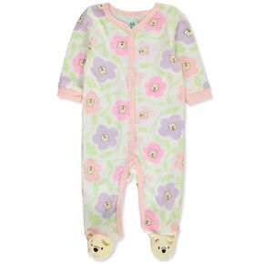 Disney Winnie The Pooh Baby Girls' Footed Coveralls - Pink, 6-9 Months