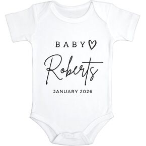 Custom Baby Pregnancy Announcement Bodysuit