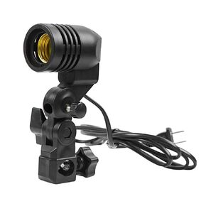 1 PCS Light Lamp Photo Studio E27 AC Socket Photography 1.8M Cable Cord Bulb Stand with Umbrella Holder Bulb Mount Black Nylon US Plug, 500360580