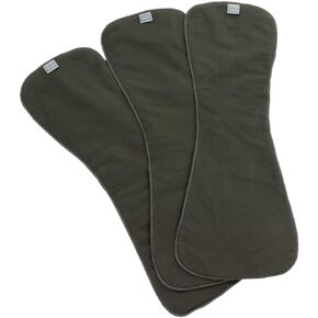 Leak Master Charcoal Fleece Adult Diaper Inserts/Bosters - 3 Pack - Size 2 - Inserts Increase Overall Absorbency