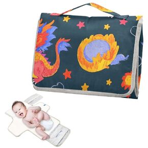 Reusable Diaper Changing mat with Tissue Pocket Chinese Style Animal Dragon Colorful Changing pad for Changing Table Infant Travel Kit cambiadores de pa?ales para Bebes