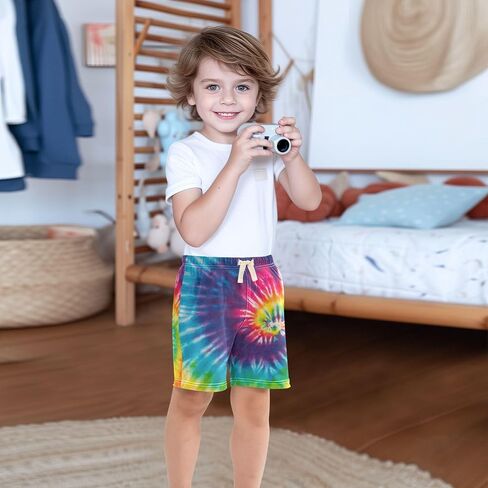 Fisyme Baby Boys Shorts مرنة الخصر القطن غير الرسمي القصيرة الرياضية الطفولة أطفال الأطفال 2T-5T in Saudi Arabia