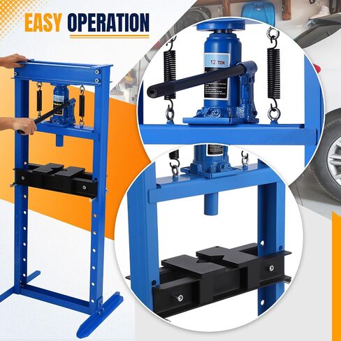 Press Hydraulic Shop Press ، 6 طن H-Frame Floor Floor Shop Press Press Hydraulic Press مع لوحات الصحافة ، الأحمر in Kuwait
