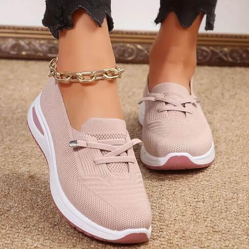 Women Comfy Orthopedic Walking Shoes, 2025 New Wide Width Orthopedic Shoes Non Slip Lightweight Breathable Slip On Arch Support Non-Slip Sneakers in Saudi Arabia