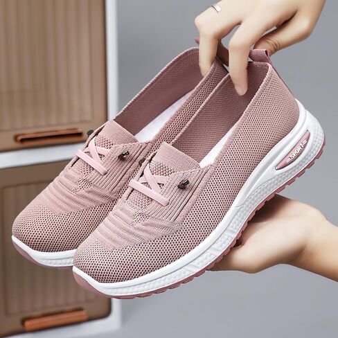 Women Comfy Orthopedic Walking Shoes, 2025 New Wide Width Orthopedic Shoes Non Slip Lightweight Breathable Slip On Arch Support Non-Slip Sneakers in Saudi Arabia