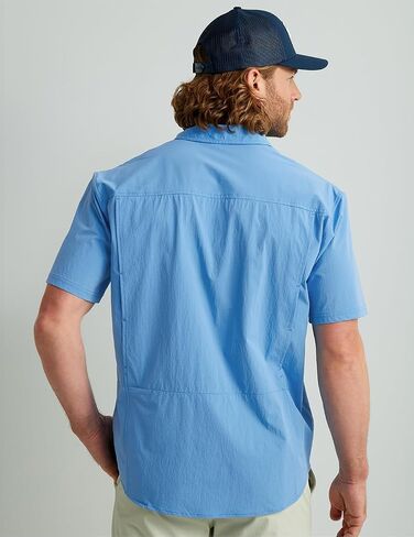 HUK Men's Back Draft Solid Short Sleeve Button, Vented Fishing Shirt in Saudi Arabia