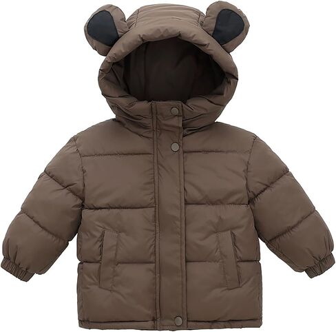 sfdgfhyf Baby Boys Girls Sherp𝐚 Lined Hooded Puffer Jacket Winter Coat Kids Toddler Lightweight Packable Kids in Saudi Arabia