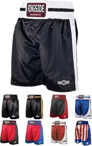 Ringside Youth Pro-Style Boxing Trunks, Red/Black, Large in Saudi Arabia