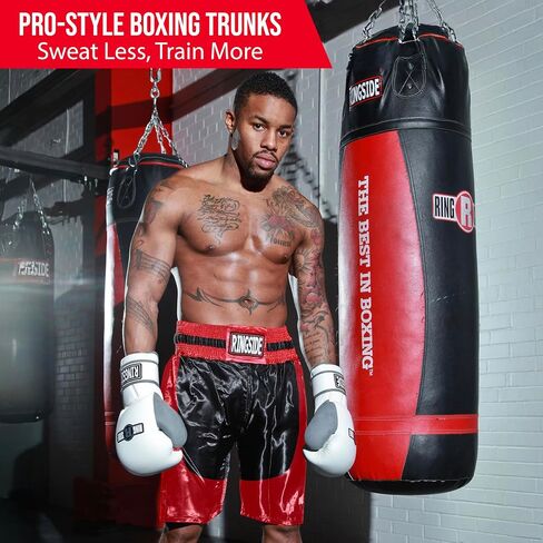 Ringside Youth Pro-Style Boxing Trunks, Red/Black, Large in Saudi Arabia