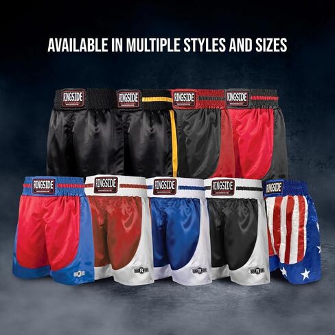 Ringside Youth Pro-Style Boxing Trunks, Red/Black, Large in Saudi Arabia