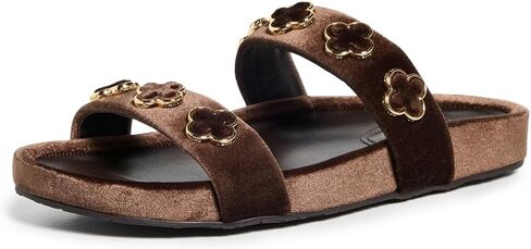 Larroudé Women's Milan Piccolo Velvet Slides in Kuwait