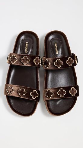 Larroudé Women's Milan Piccolo Velvet Slides in Kuwait