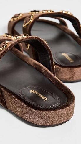 Larroudé Women's Milan Piccolo Velvet Slides in Kuwait
