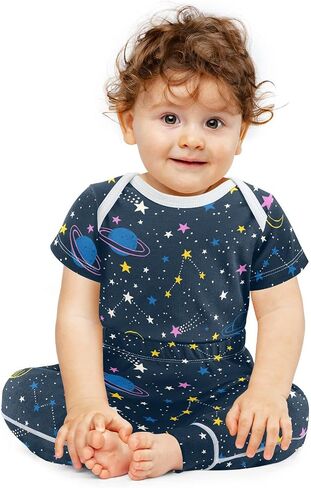 vvfelixl Baby Clothes Cute Cat Baby Bodysuits Set Unisex Short Sleeve Baby Pants Sets 0-3M in Saudi Arabia