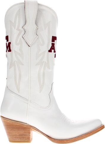 Vaccari Women's Leighton Genuine Leather NCAA League Embroidery Pointed Toe Cowgirl Boots in Saudi Arabia