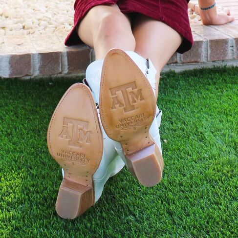 Vaccari Women's Leighton Genuine Leather NCAA League Embroidery Pointed Toe Cowgirl Boots in Saudi Arabia