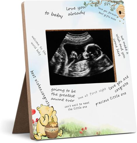 Winnie Baby Shower Sign Picture Frame, Classic Pooh Sonogram Picture Frame, Baby Shower Sign in Guest Book Frame, Winnie Party Supplies, Gender Reveal in Kuwait