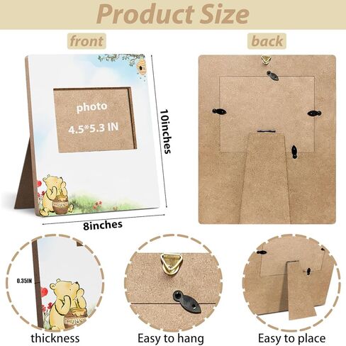 Winnie Baby Shower Sign Picture Frame, Classic Pooh Sonogram Picture Frame, Baby Shower Sign in Guest Book Frame, Winnie Party Supplies, Gender Reveal in Kuwait