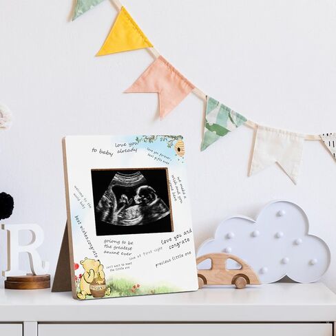 Winnie Baby Shower Sign Picture Frame, Classic Pooh Sonogram Picture Frame, Baby Shower Sign in Guest Book Frame, Winnie Party Supplies, Gender Reveal in Kuwait