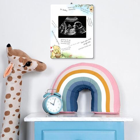 Winnie Baby Shower Sign Picture Frame, Classic Pooh Sonogram Picture Frame, Baby Shower Sign in Guest Book Frame, Winnie Party Supplies, Gender Reveal in Kuwait