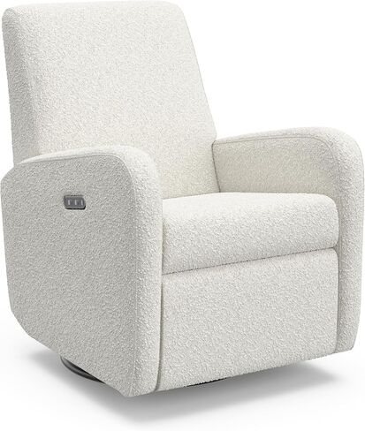 Graco Bellwood Power Recliner Swivel Glider (Dune Basketweave)-كرسي الطاقة الإلكترونية للحضانة ، يشمل ميناء شحن USB-A & USB-C ، كرسي Glider Rocking مع Recly Recly in Kuwait