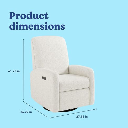 Graco Bellwood Power Recliner Swivel Glider (Dune Basketweave)-كرسي الطاقة الإلكترونية للحضانة ، يشمل ميناء شحن USB-A & USB-C ، كرسي Glider Rocking مع Recly Recly in Kuwait