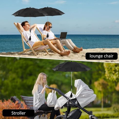 Universal Baby Parasol Stroller with Clamp, 360 Degree Adjustable, UPF 50+ UV Protection, Convenient and Lightweight, For Sun Protection Lightweight, Easy to install, Stroller Umbrella in Saudi Arabia