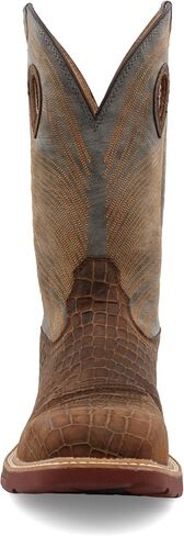 Men's 12" Western Work Boot - Casual Western Boots for Men, Brown & Grey, 10.5 EE in Saudi Arabia