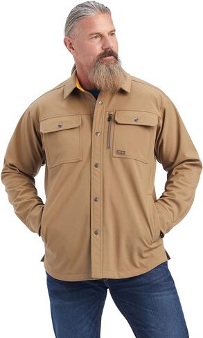 Ariat Male Rebar DuraStretch Utility Softshell Shirt Jacket Wren Large in Saudi Arabia