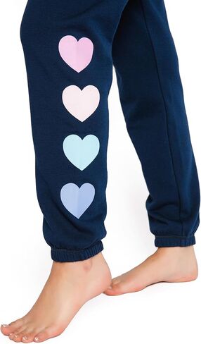 PJ Salvage Women's Loungewear Mad Love Banded Pant, Navy, L in Saudi Arabia