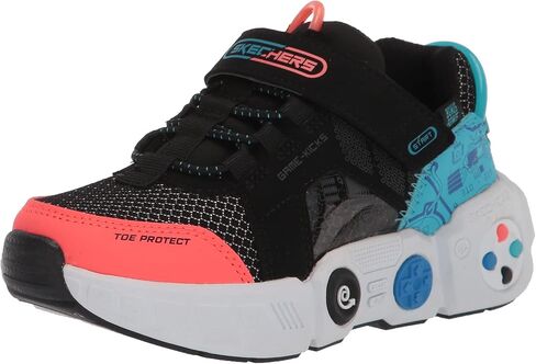 Skechers Kids Boy's Gametronix Sneaker, Blue/Multi, 11 Little Kid in Saudi Arabia