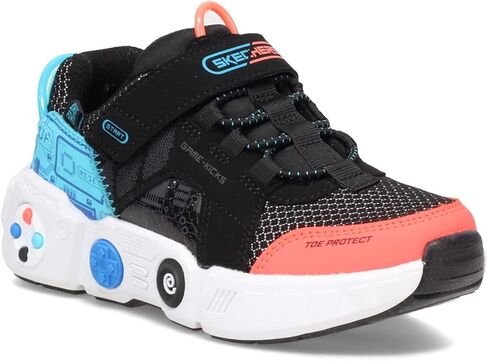 Skechers Kids Boy's Gametronix Sneaker, Blue/Multi, 11 Little Kid in Saudi Arabia